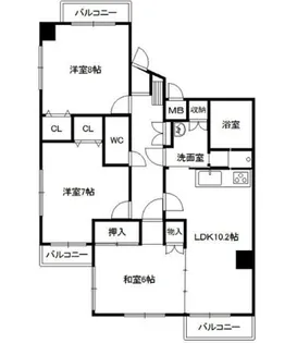 八乙女148ビル【4階】の間取り