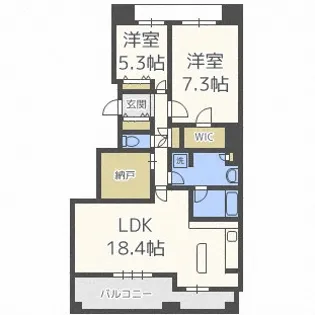 パーク・ホームズ札幌ステーションフロント【5階】の間取り