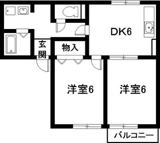 セジュール中新屋【2階】の間取り