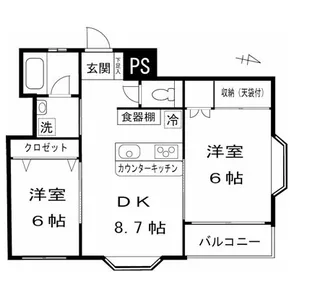 プレジールK【2階】の間取り