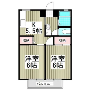 メゾンパストラルI【2階】の間取り