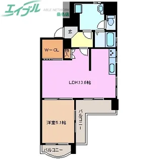 エクセル21【6階】の間取り