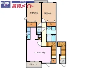 ファインコート A棟【2階】の間取り
