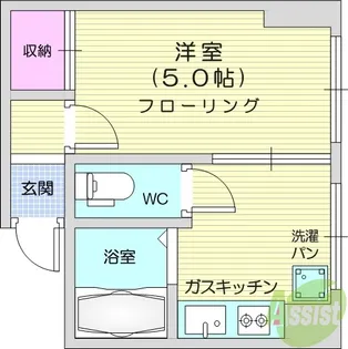 グローバル立町ビル【2階】の間取り