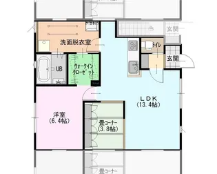 グラン・パレスかほくIII【1階】の間取り