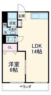 シャトー桐野【4階】の間取り