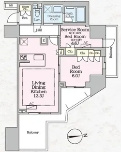 LUXENA八王子寺町【12階】の間取り