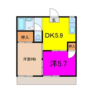 セントラルプラザ落合A/B(熊谷市美土里町)【1階】の間取り