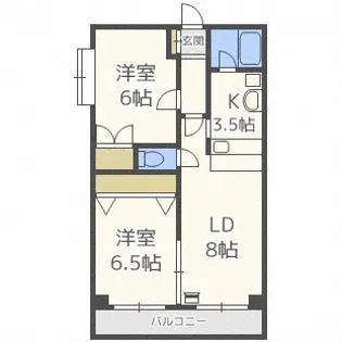 第9ベルハイム【2階】の間取り