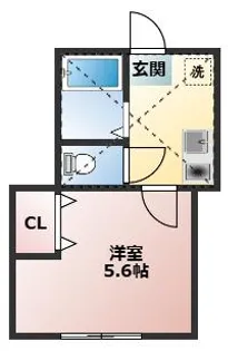カレッジパークヒルズ【1階】の間取り