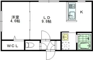 クレイパレス中の島【2階】の間取り