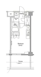 ザ・パークハビオ三軒茶屋テラス【1階】の間取り