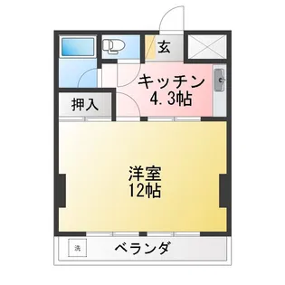 会津コーポ【2階】の間取り