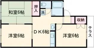ル・シエール竜が岡【2階】の間取り