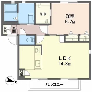 フレグランス宮前B棟【2階】の間取り