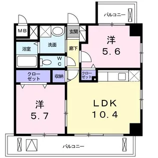 グランツ モーデ【2階】の間取り