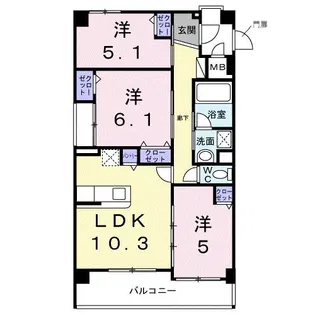セレーノ【3階】の間取り