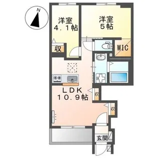 アフルエントゥ(Affluent)【1階】の間取り