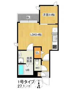 G-Smart二日市【1階】の間取り