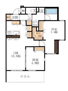 Plumeria【1階】の間取り