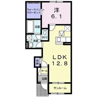 ソレイユ II【1階】の間取り