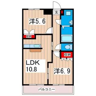 オパール・サン・セリテ【2階】の間取り