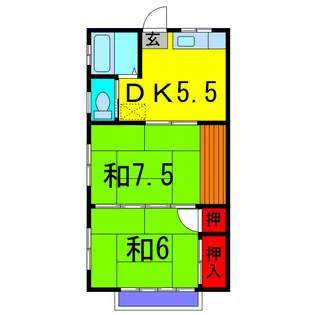 野田荘【2階】の間取り