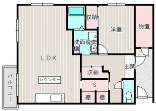 エヴァグリーン【5階】の間取り