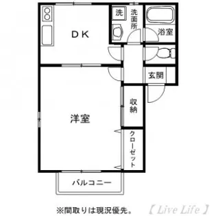 レイクハイツ【1階】の間取り