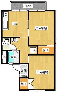 セジュール小立C【1階】の間取り