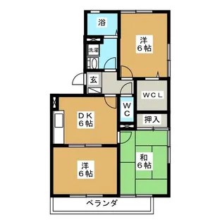 サンライトスクウェア壱弐番館【1階】の間取り