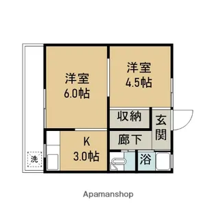 光神明ハウス【1階】の間取り