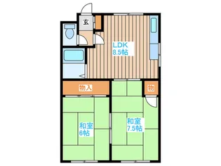 メゾンド栄【1階】の間取り