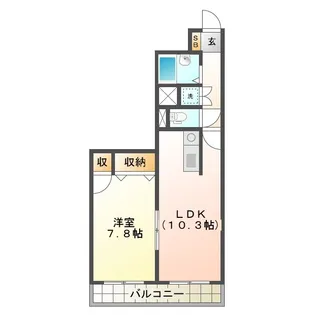 VIP-IN太平洋 ノースヒルズ【2階】の間取り