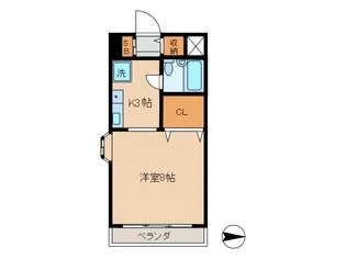 ヴェルス本八幡【6階】の間取り