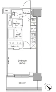 The Parkhabio Tsukishima Front【10階】の間取り