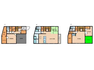 愛知県名古屋市千種区仲田1【一戸建】の間取り