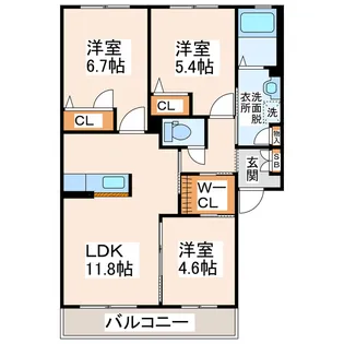 ウエストヒルズ A【2階】の間取り