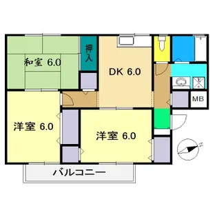 3DKの間取り画像