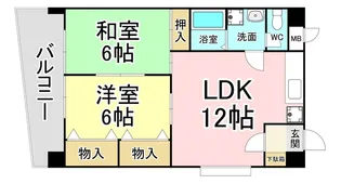 福岡県北九州市小倉北区三萩野2【マンション】の間取り