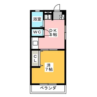 コーポ赤塚【4階】の間取り