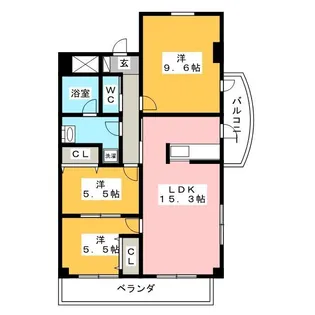 レジデンスタツミ二番館【4階】の間取り