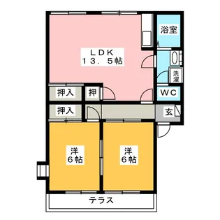 エステート雅II【1階】の間取り