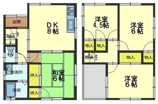 広島県福山市多治米町3【一戸建】の間取り