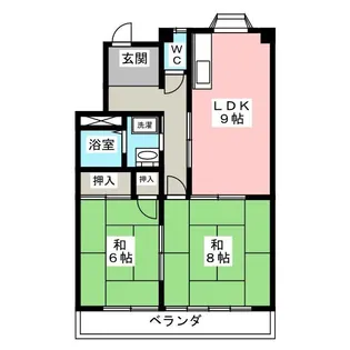 SKハイツ【4階】の間取り