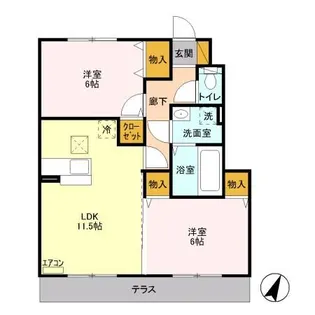 メール・ド・ルミエール A【1階】の間取り