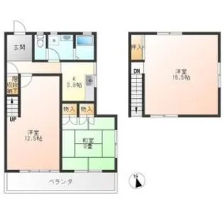 PFC HOME BUILDER コーポヒラオカ【1階】の間取り