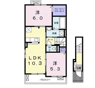 エスペランサ【2階】の間取り