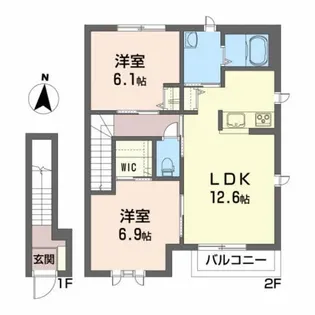 ジョイカーム D【2階】の間取り