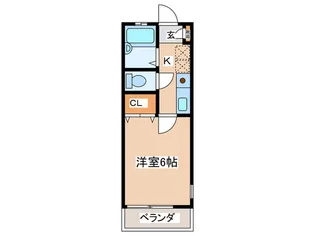 ノ-ブル新町【1階】の間取り